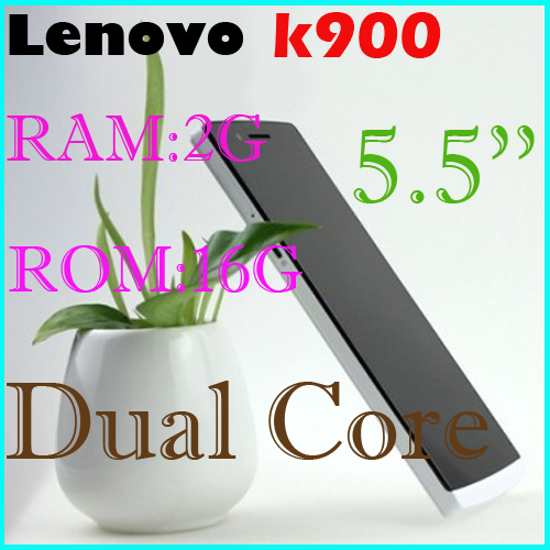 Original Lenovo K900 phone Russian Menu phone duad core 2GHZ 16GB 32GBIntel z2580 CPU 5 5