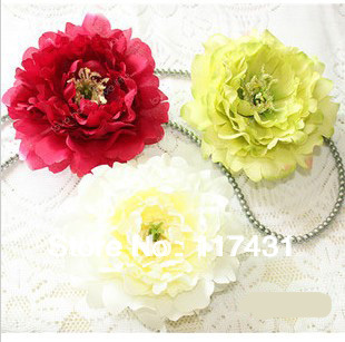 24 pcs Elegant Fashion Silk Artificial Simulation Big Peony Rose Camellia Flower Head Diy Jewelry Wedding