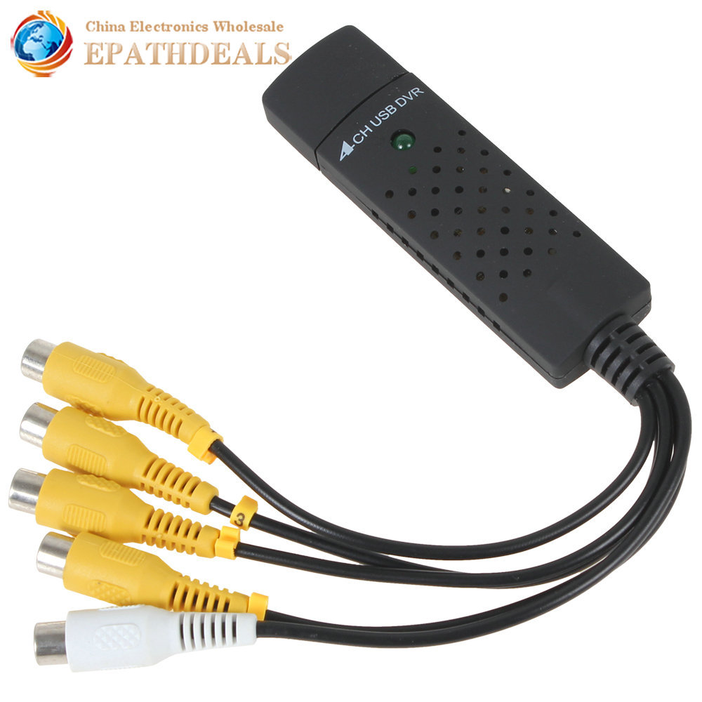 Купить EasyCAP 4 канала ввода usb 2.0 dvr рекордер карты захвата видео ...