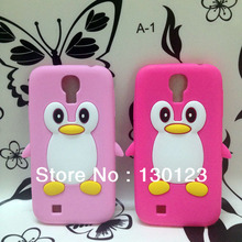Cute Penguin Case Mobile Phone Accessories For Samsung Galaxy S4 SIV i9500 Soft Silicone Shell Skin
