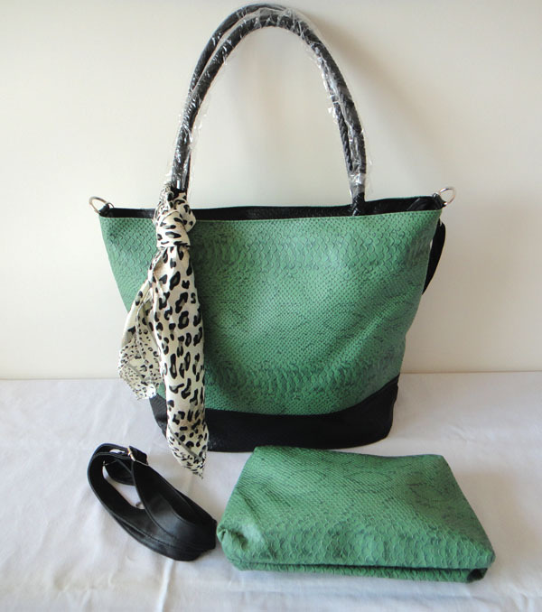 A93 green Hot sale lady s unique bag PU Size 32x41cm 4 different colors Two function