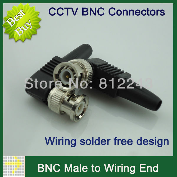 10pcs Surveillance CCTV BNC Connector Male for Twist on Coaxial RG59 Cable for CCTV Security System