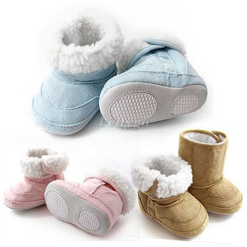 2015 New Fashion Super Warm Winter Baby Ankle Snow Boots Infant Shoes Pink Khaki Antiskid Keep