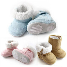 2015 New Fashion Super Warm Winter Baby Ankle Snow Boots Infant Shoes Pink Khaki Antiskid Keep