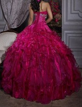 New Stock Hot Pink Prom Pageant Ball Quinceanera Dresses Sz4 6 8 10 12 14 16