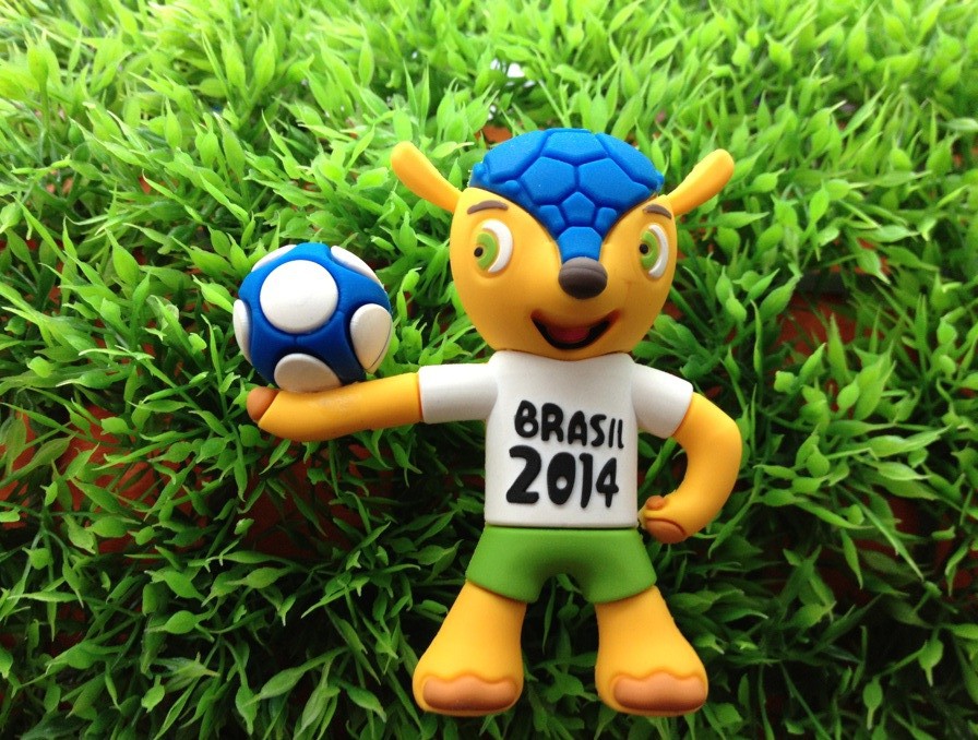 2014 Brazil World Cup Mascot soccer USB Flash Drive funny animal usb    brazil football funny