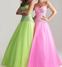 Fashion Sweetheart A line Long Prom Dress Quinceanera Dresses Evening Party Gown