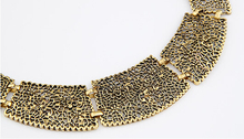 2014 Wholesale Fashion Vintage Antique Gold Color Bijoux Hollow Flowers Collar Statement Necklace 2014 For Women