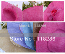 Summer sun protection straw braid fedoras Women summer sunbonnet beach cap big along the cap