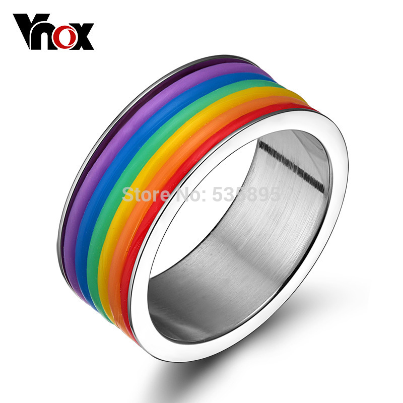 ... -Steel-Rainbow-gay-pride-Wedding-Rings-jewelry-for-men-and-women.jpg