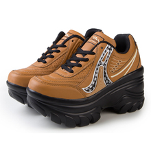 New 2014 spring fashion sneakers for women PU platform sneakers height Increasing shoes women sneakers breathable