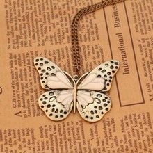 Free shipping Fashion vintage butterfly necklace wholesale Jewelry for women 2014 M13