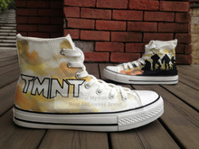 Ninja Turtles TMNT High Top Canvas Sneaker Hand Painted Shoes for Men Women