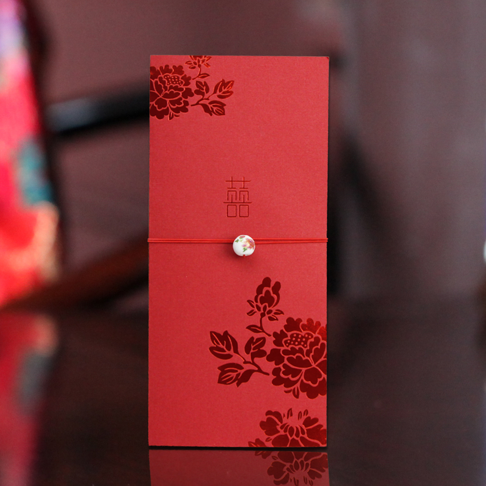 card wedding invitations supplies card gift love red envelope wedding ...