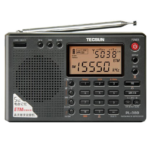 Wholesaler TECSUN PL 380 Gift Mini Radio DSP ETM PLL World Band FM SW MW LW