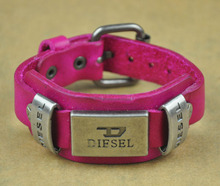 Wide Men s Woman Bracelets Rock Punk Leather Rock Cool Metal Stud Clasp Genunine Wrist Watch