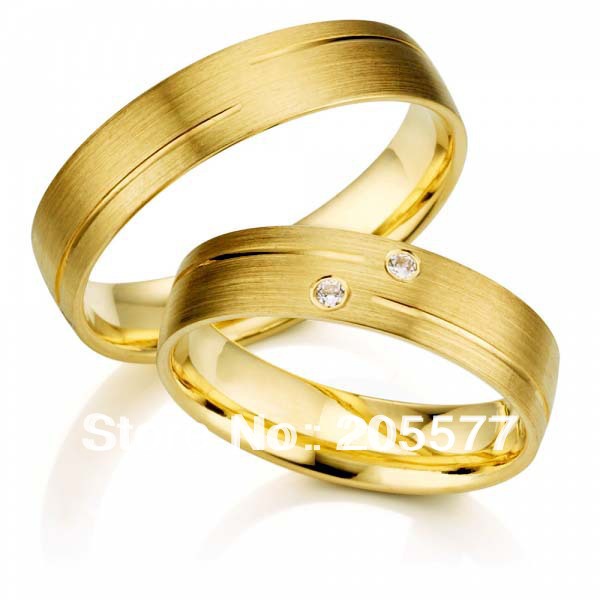 ... 14K Gold plating titanium wedding couples rings sets(China (Mainland