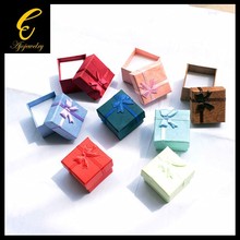 Free Shipping Wholesale 24PC/lot Size 4*4*3CM 8 Kinds Of Mixed Colors, Jewelry Display Paper Gift Box Earrings Ring Box