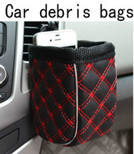 Car outlet STORAGE CADDY vehicle compartment pouch cell phone pocket bags of debris sorting box hanging