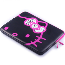 Free shipping 5 pcs/lot, 2013 New design hello kitty laptop bag (14″)  Cartoon laptop sleeves PU leather Notebook computer case