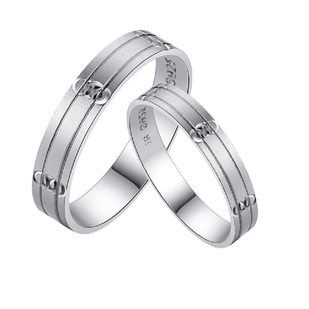 ... White Gold Pl. Couple Promise Rings Wedding Rings Nickel Free jewelry