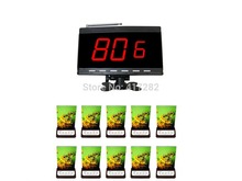 Isingcall guest pagering system customer calling button waterproof 10 pcs table calls and 1 pc display