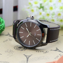 Fashion Men Quartz Wrist Watches Synthetic Leather Unisex Watches