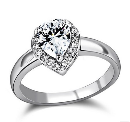 New Jewelry elegant female heart ring fashion luxury high quality zirconia stone ring marriage anniversary gifts