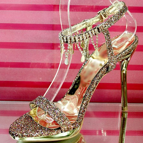 2014 women rhinestone crystal pumps tassel high heels sandals fashion women s ruslana korshunova shoes
