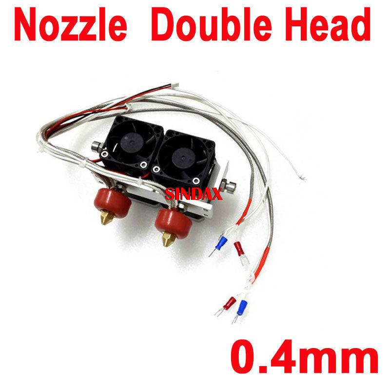 Supernova Sale 0 4mm Nozzle Extruder Print Dual Head Double Head for 3D Printer Dual head