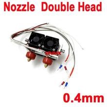 Supernova Sale 0 4mm Nozzle Extruder Print Dual Head Double Head for 3D Printer Dual head