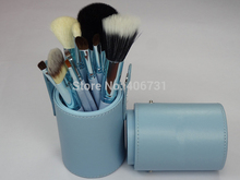 New Professional 5 colors 12pcs Makeup Brushes Cosmetic Make Up brush Set with Cup Holder Case