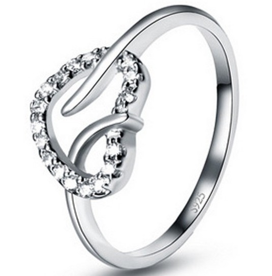 christmas passion honey 100 Real Pure 925 Sterling Silver Elegant Bride Wedding Ring female dia mond