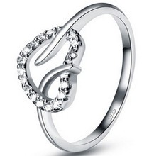 christmas passion honey 100% Real Pure 925 Sterling Silver Elegant Bride Wedding Ring,female dia mond rings .TOP quality RW01699