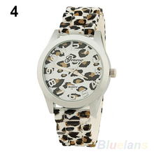 Free shipping 2014 new fashion watch classic leopard print ladies quartz watch women men Silicone dress