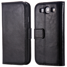 For S3 Fashion Style Retro Crazy Horse Leather Case For Samsung Galaxy S3 i9300 Wallet Flip