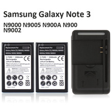 2x 3500mah Battery + Wall Charger for Samsung Galaxy Note 3 III N9000 N9005 N900A N900 N9002