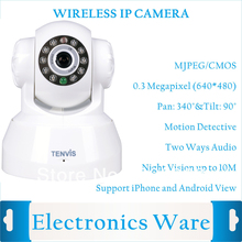 Mini IP Wifi Pan Tilt IR Illuminator Night Vision Motion Sensor Home Security Camera Support PC