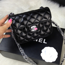 Fashion women’s handbag sheepskin plaid messenger bag chain small bags genuine leather women’s handbag mini bag 1115