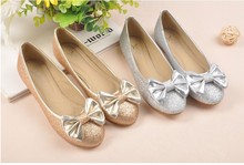 women rhinestone pearl bow bridal shoes bridesmaid shoes flat heel gold wedding shoes