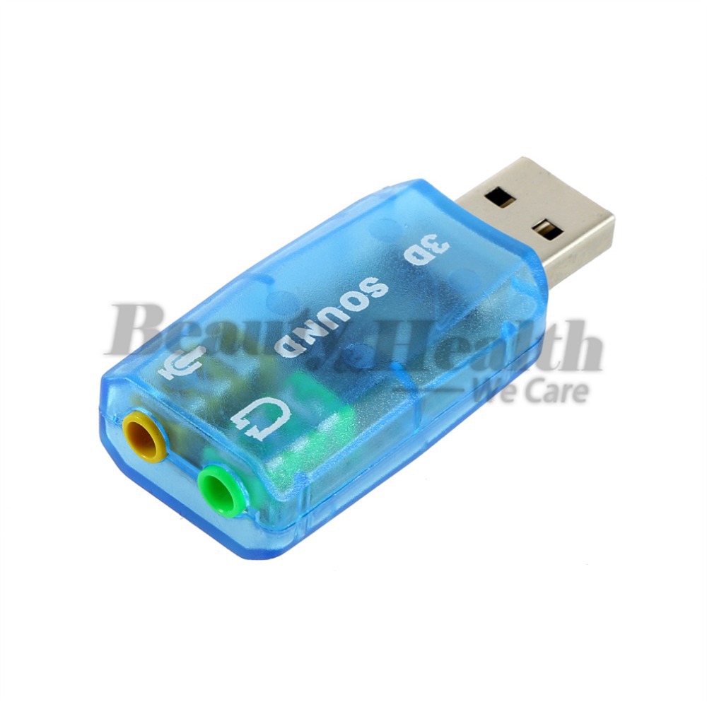 Купить 1 ПК 3d звуковая карта usb 1.1 микрофон/спикер адаптер объемного ...