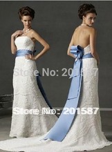 2013 latest fashion / sexy / halter / lace / small trailing /  package hip / wedding dress