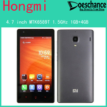 Original XIAOMI Hongmi 4.7” IPS HD Quad Core Mobile Phone MTK6589T 1GB RAM 4GB ROM GSM WCDMA Dual SIM Multi Language