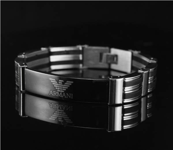 High quality silica gel men stainless steel bracelet bangle For Men