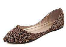 Fashion Spring and Autumn Designer Rhinestone Women Flats Leopard Shoes Woman Slip On Casual Shoes Ladies