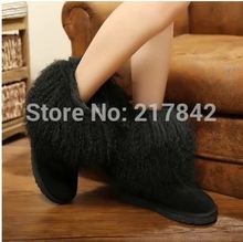 Women s shoes new arrival cowhide paragraph 1875 knee high tan genuine leather boots snow boots