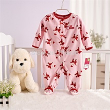 Spring and autumn single polar fleece baby bodysuits baby clothing female clothes and climb bodysuits crawling