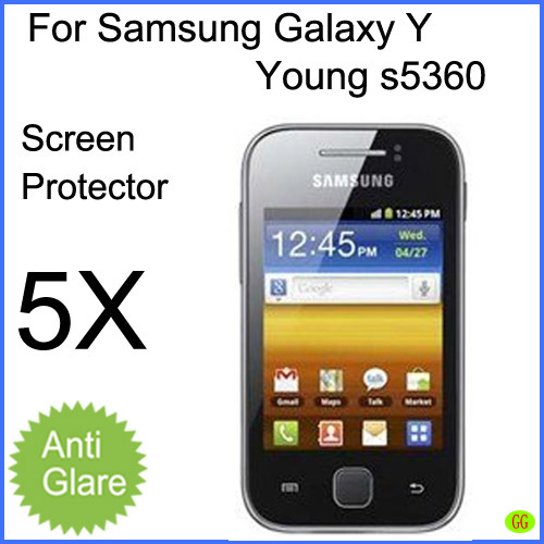 best quality 5pcs free shipping mobile phone Samsung Galaxy Young s5360 screen protector matte anti glare