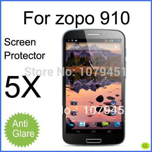 New 2014 5pcs Free Shipping MT6589 Mobile Phone ZOPO 910 Screen Protector Matte Anti Glare ZOPO