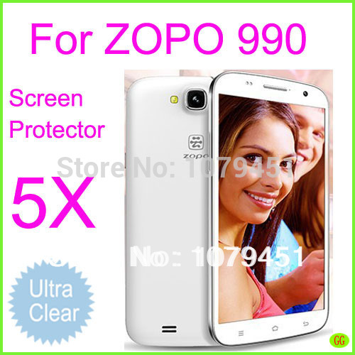 5pcs Ultra Clear Film Free Shipping Zopo Zp990 Screen Protector Smartphone Andriod Phone Zopo 990 Protective